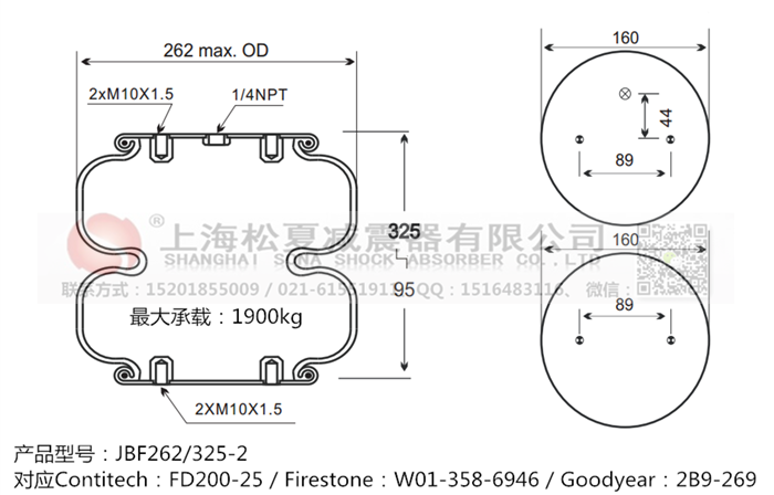JBF262/325-2橡膠<a href='http://www.485353.cn/' target='_blank'><u>空氣彈簧</u></a>