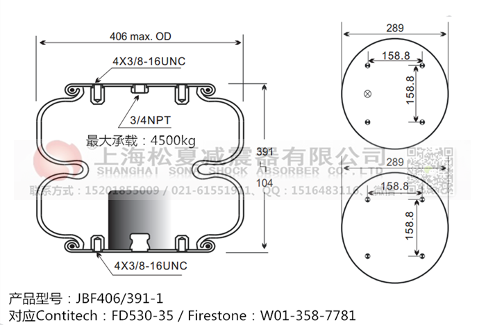 JBF406/391-2橡膠<a href='http://www.485353.cn/' target='_blank'><u>空氣彈簧</u></a>